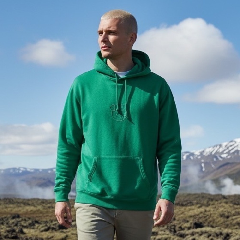 Shane Dawson Green Pig Embroidered Hoodie Mens‎ Large Pullover Merch 1324